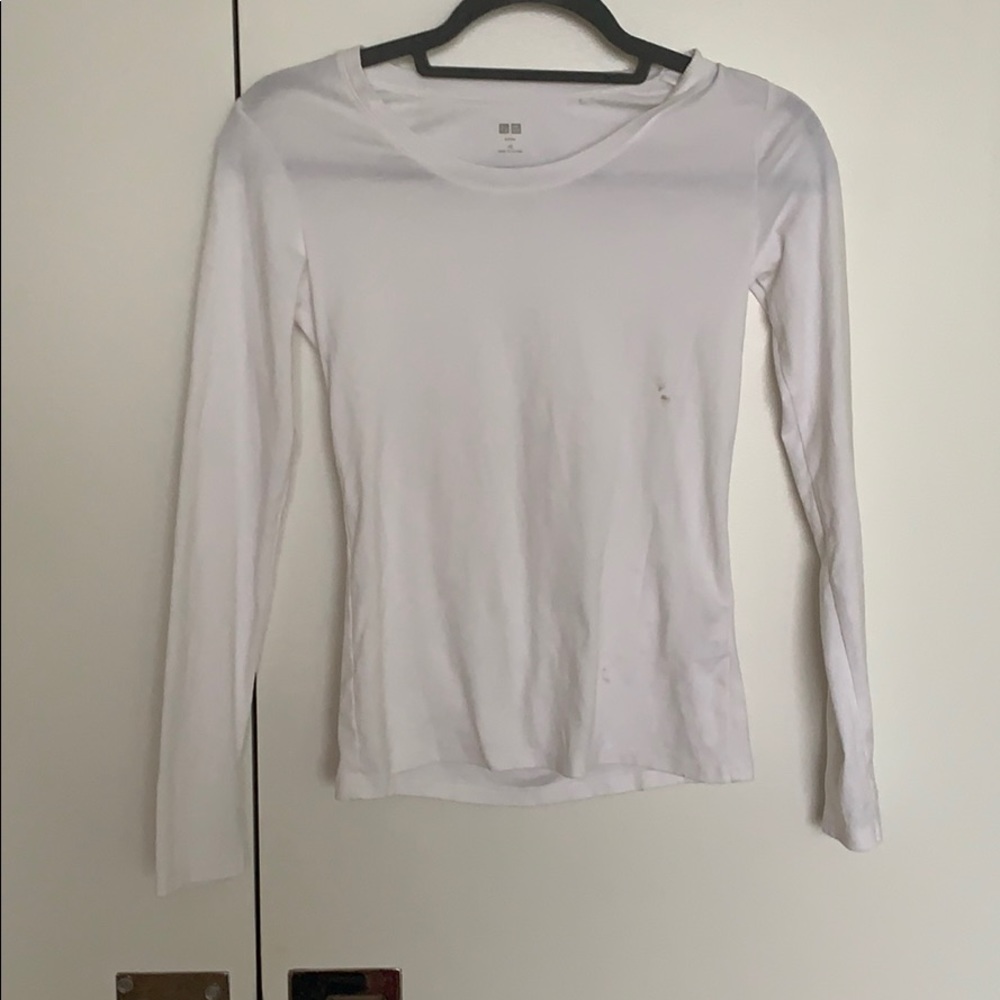 Uniqlo long sleeve white shirt